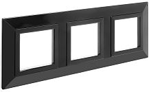 Рамка универсальная DKC Avanti 3-м. металл черный картинка